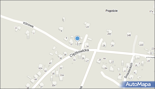 Jaworzno, Klinowa, 2, mapa Jaworzno