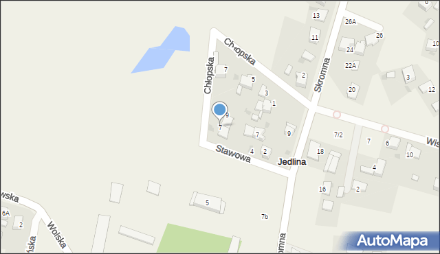 Jedlina, Kłosowa, 7, mapa Jedlina