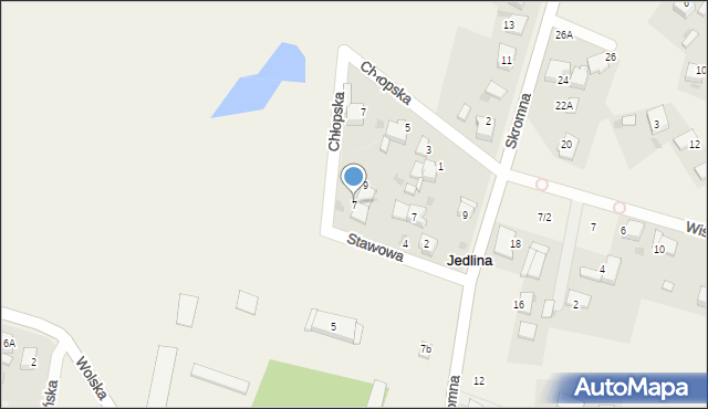 Jedlina, Kłosowa, 7, mapa Jedlina