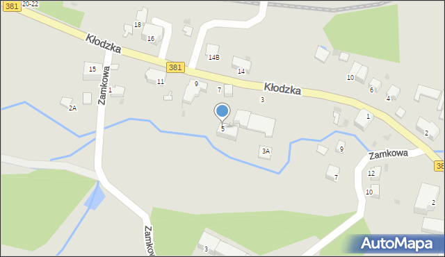 Jedlina-Zdrój, Kłodzka, 5, mapa Jedlina-Zdrój