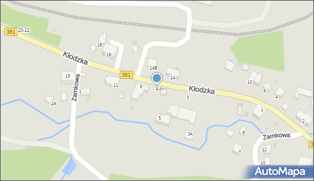 Jedlina-Zdrój, Kłodzka, 7, mapa Jedlina-Zdrój