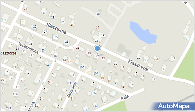 Jędrzejów, Klasztorna, 17, mapa Jędrzejów