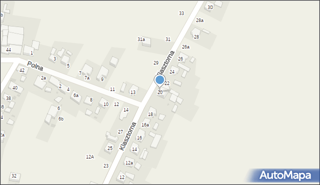 Kamień Śląski, Klasztorna, 20, mapa Kamień Śląski