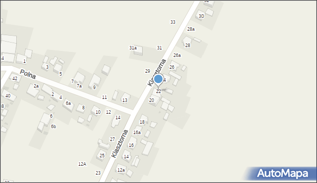 Kamień Śląski, Klasztorna, 22, mapa Kamień Śląski