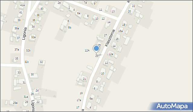 Kamień Śląski, Klasztorna, 23, mapa Kamień Śląski