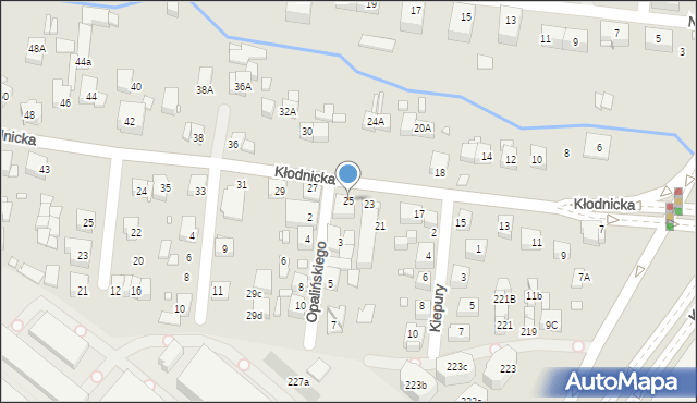 Katowice, Kłodnicka, 25, mapa Katowic