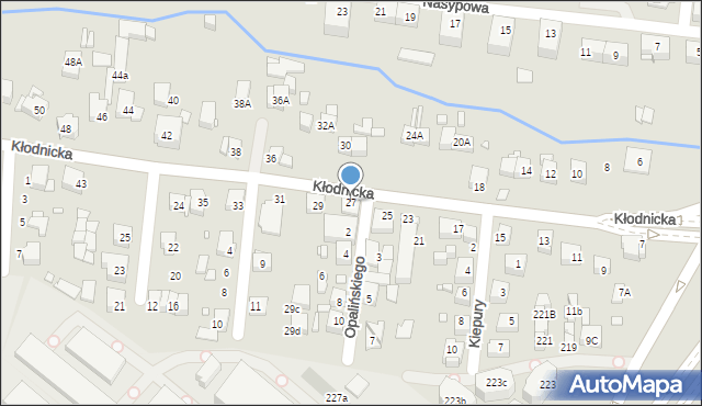 Katowice, Kłodnicka, 27, mapa Katowic