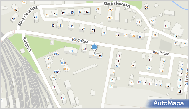 Katowice, Kłodnicka, 77, mapa Katowic