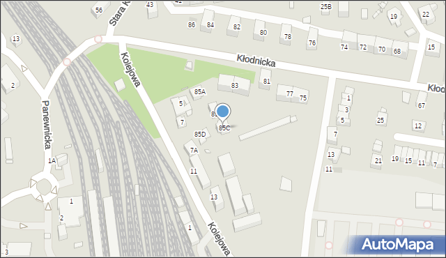 Katowice, Kłodnicka, 85C, mapa Katowic