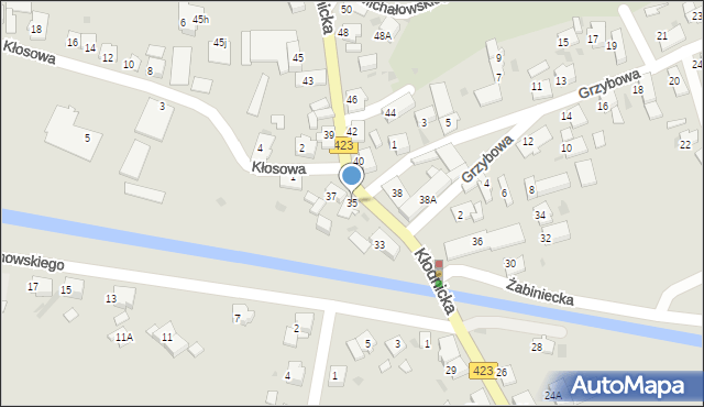 Kędzierzyn-Koźle, Kłodnicka, 35, mapa Kędzierzyna-Koźle