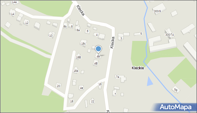 Kielce, Klecka, 4a, mapa Kielc