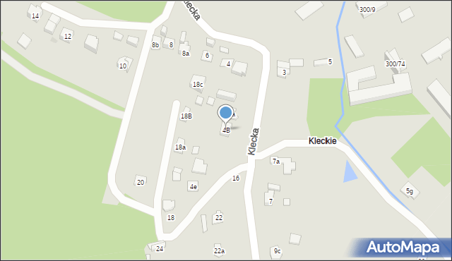 Kielce, Klecka, 4B, mapa Kielc