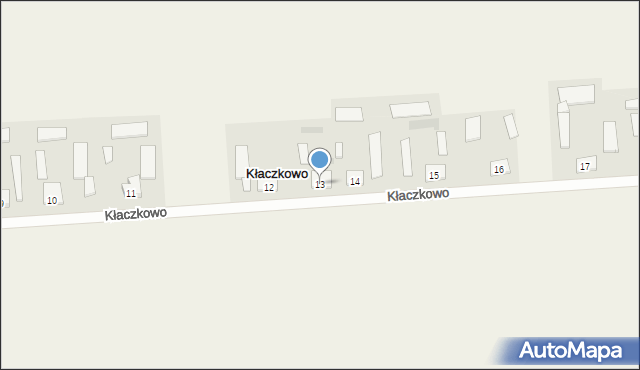 Kłaczkowo, Kłaczkowo, 13, mapa Kłaczkowo