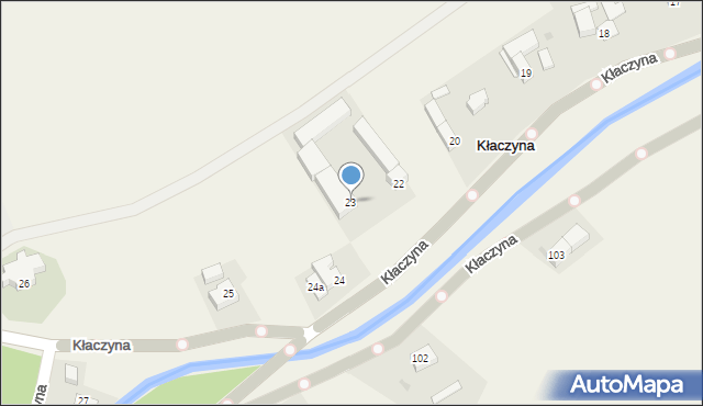 Kłaczyna, Kłaczyna, 23, mapa Kłaczyna