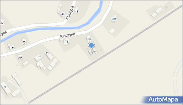 Kłaczyna, Kłaczyna, 79, mapa Kłaczyna