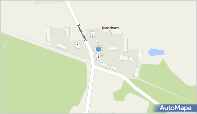 Kładziewo, Kładziewo, 4, mapa Kładziewo