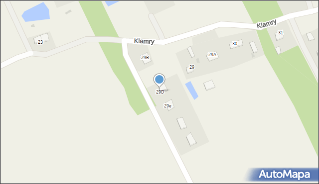 Klamry, Klamry, 29D, mapa Klamry