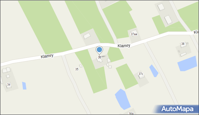 Klamry, Klamry, 36, mapa Klamry
