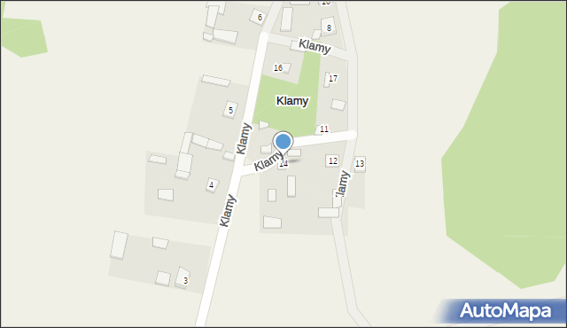 Klamy, Klamy, 14, mapa Klamy