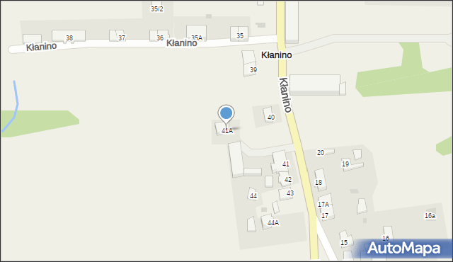 Kłanino, Kłanino, 41A, mapa Kłanino