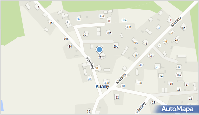 Klaniny, Klaniny, 29, mapa Klaniny