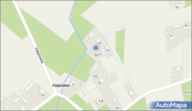 Kłapówka, Kłapówka, 64, mapa Kłapówka