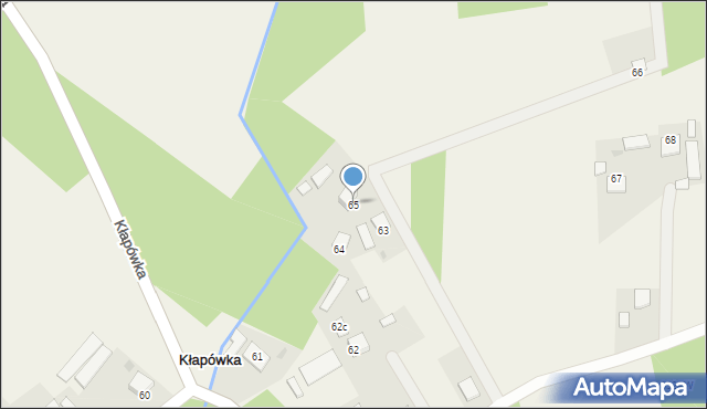 Kłapówka, Kłapówka, 65, mapa Kłapówka