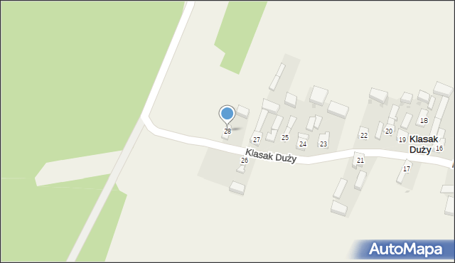 Klasak Duży, Klasak Duży, 28, mapa Klasak Duży