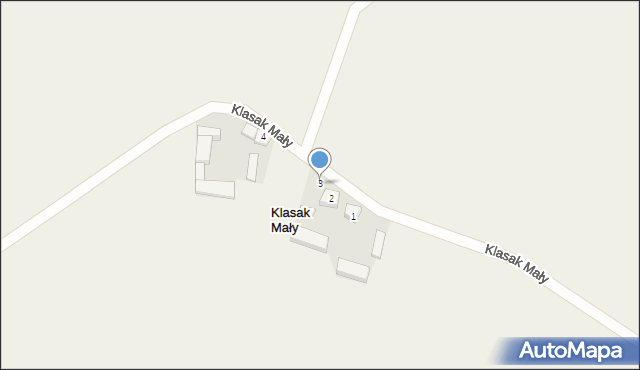 Klasak Mały, Klasak Mały, 3, mapa Klasak Mały