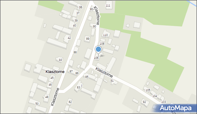 Klasztorne, Klasztorne, 107, mapa Klasztorne