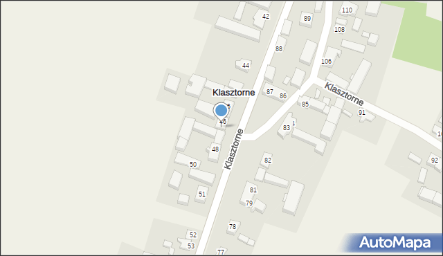 Klasztorne, Klasztorne, 47, mapa Klasztorne