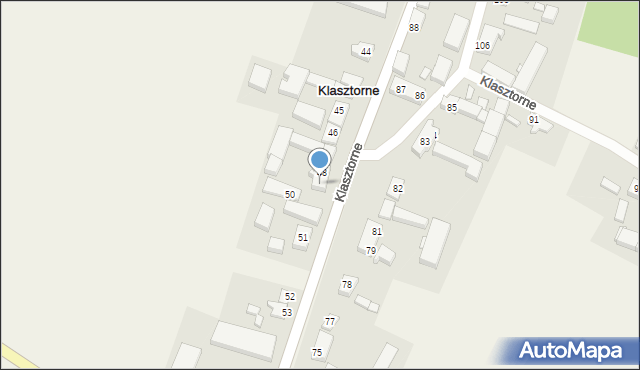 Klasztorne, Klasztorne, 49, mapa Klasztorne