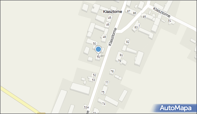 Klasztorne, Klasztorne, 51, mapa Klasztorne