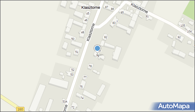 Klasztorne, Klasztorne, 79, mapa Klasztorne