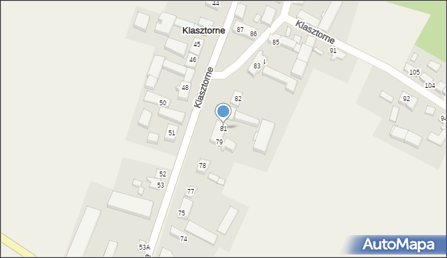 Klasztorne, Klasztorne, 81, mapa Klasztorne