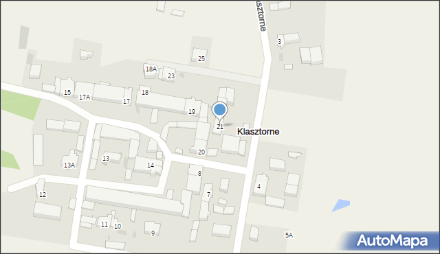 Klasztorne, Klasztorne, 21, mapa Klasztorne