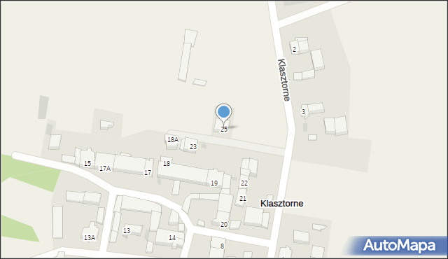 Klasztorne, Klasztorne, 25, mapa Klasztorne