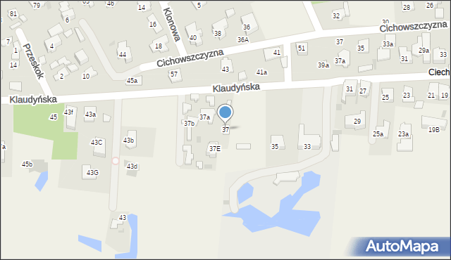 Klaudyn, Klaudyńska, 37, mapa Klaudyn