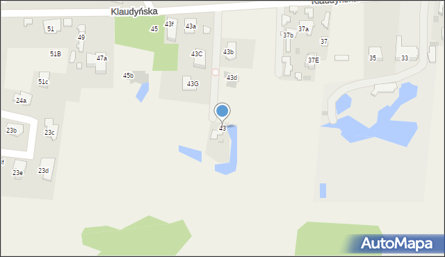 Klaudyn, Klaudyńska, 43, mapa Klaudyn