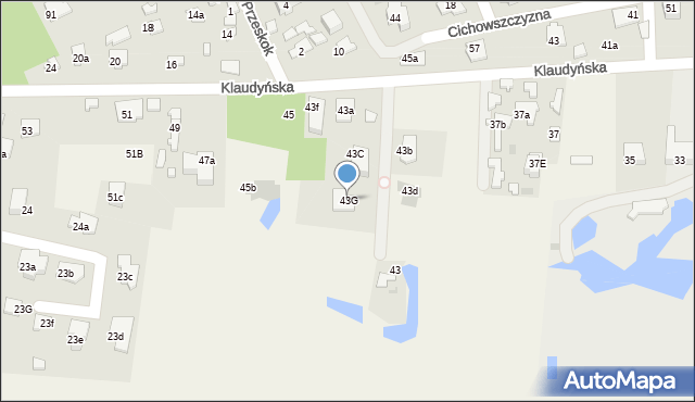 Klaudyn, Klaudyńska, 43G, mapa Klaudyn