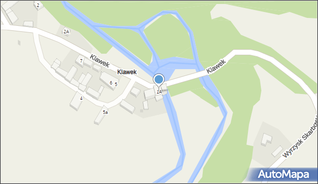 Klawek, Klawek, 1A, mapa Klawek