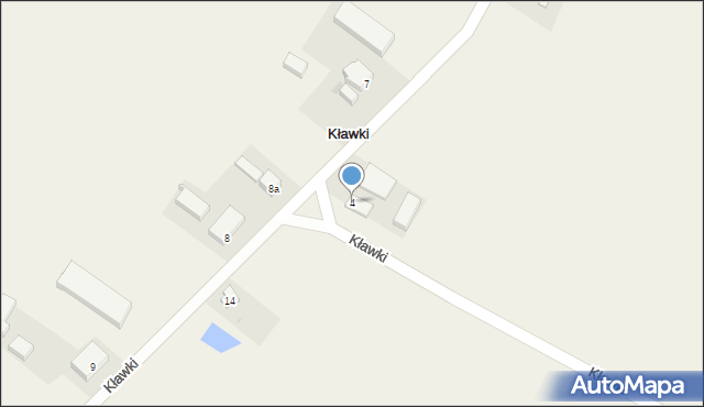 Kławki, Kławki, 4, mapa Kławki