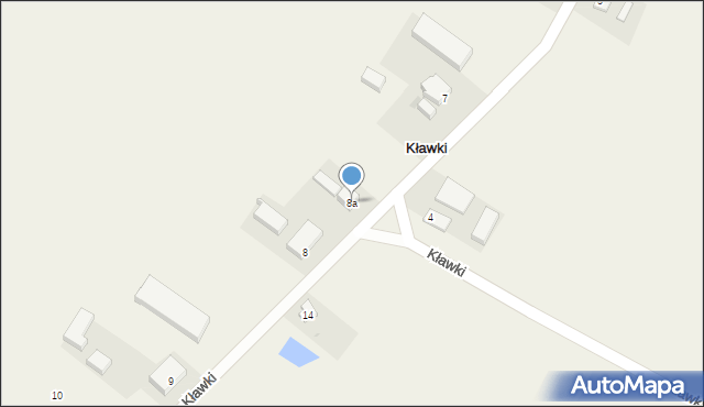 Kławki, Kławki, 8a, mapa Kławki