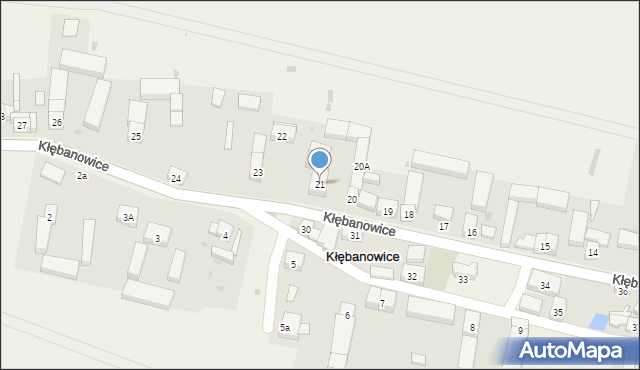 Kłębanowice, Kłębanowice, 21, mapa Kłębanowice