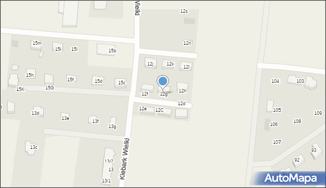 Klebark Wielki, Klebark Wielki, 12g, mapa Klebark Wielki