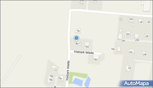 Klebark Wielki, Klebark Wielki, 76, mapa Klebark Wielki