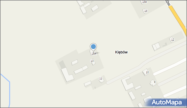 Klębów, Klębów, 13A, mapa Klębów