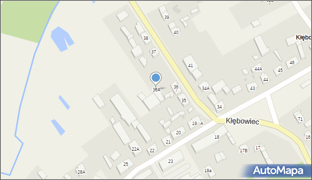 Kłębowiec, Kłębowiec, 36A, mapa Kłębowiec