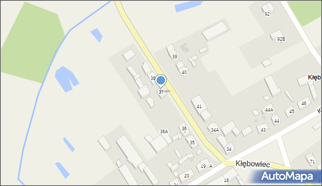 Kłębowiec, Kłębowiec, 37, mapa Kłębowiec