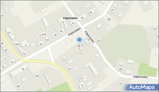 Kłębowiec, Kłębowiec, 42, mapa Kłębowiec